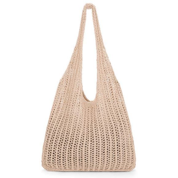 Crochet Tote Bag Mesh Beach Bag Summer Vacation Aesthetic Hobo ^_^ - Picture 1 of 6